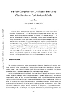 Efficient Computation of Confidence Sets Using Classification on
  Equidistributed Grids