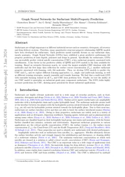 Graph Neural Networks for Surfactant Multi-Property Prediction