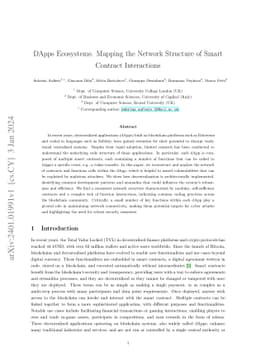DApps Ecosystems: Mapping the Network Structure of Smart Contract
  Interactions