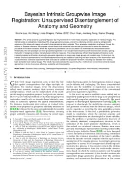 Bayesian Intrinsic Groupwise Image Registration: Unsupervised
  Disentanglement of Anatomy and Geometry