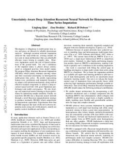 Uncertainty-Aware Deep Attention Recurrent Neural Network for
  Heterogeneous Time Series Imputation