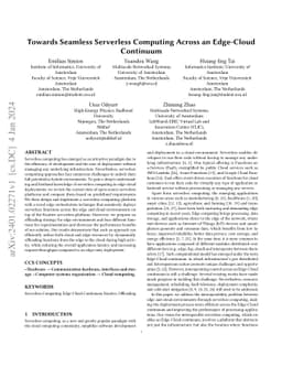 Towards Seamless Serverless Computing Across an Edge-Cloud Continuum