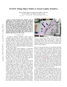 Fit-NGP: Fitting Object Models to Neural Graphics Primitives