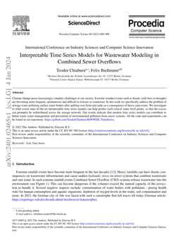 Interpretable Time Series Models for Wastewater Modeling in Combined
  Sewer Overflows