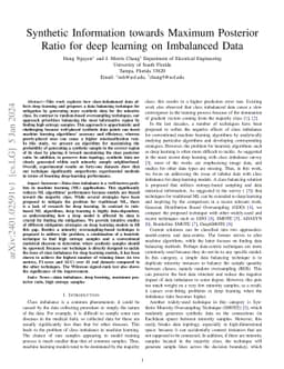 Synthetic Information towards Maximum Posterior Ratio for deep learning
  on Imbalanced Data