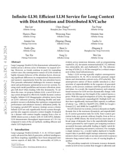 Infinite-LLM: Efficient LLM Service for Long Context with DistAttention
  and Distributed KVCache