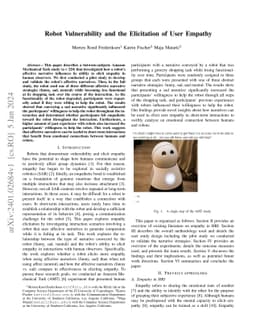 Robot Vulnerability and the Elicitation of User Empathy