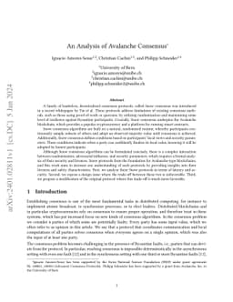 An Analysis of Avalanche Consensus