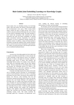 Rule-Guided Joint Embedding Learning over Knowledge Graphs