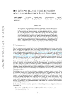 Has Your Pretrained Model Improved? A Multi-head Posterior Based
  Approach