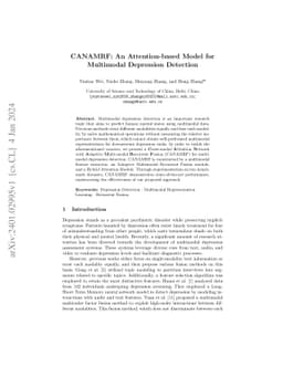 CANAMRF: An Attention-Based Model for Multimodal Depression Detection