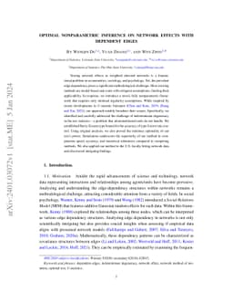 Optimal Nonparametric Inference on Network Effects with Dependent Edges