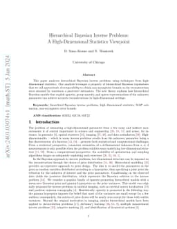 Hierarchical Bayesian Inverse Problems: A High-Dimensional Statistics
  Viewpoint