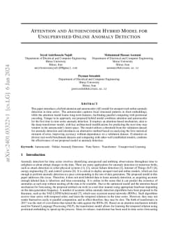 Attention and Autoencoder Hybrid Model for Unsupervised Online Anomaly
  Detection