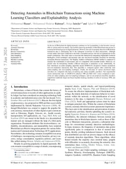 Detecting Anomalies in Blockchain Transactions using Machine Learning
  Classifiers and Explainability Analysis