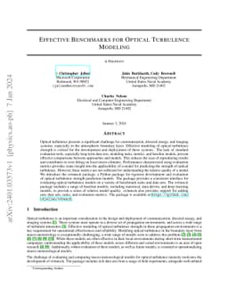 Effective Benchmarks for Optical Turbulence Modeling