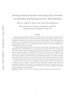 Boosting Column Generation with Graph Neural Networks for Joint Rider Trip Planning and Crew Shift Scheduling