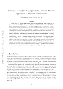From Data to Insights: A Comprehensive Survey on Advanced Applications
  in Thyroid Cancer Research