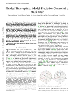 Guided Time-optimal Model Predictive Control of a Multi-rotor