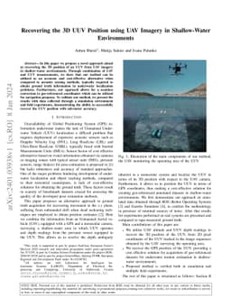 Recovering the 3D UUV Position using UAV Imagery in Shallow-Water
  Environments