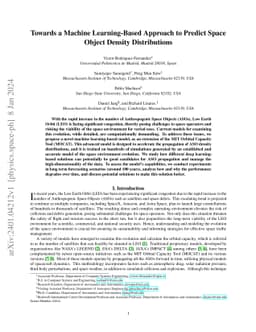 Towards a Machine Learning-Based Approach to Predict Space Object
  Density Distributions