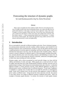 Predicting the structure of dynamic graphs