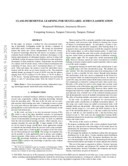 Class-Incremental Learning for Multi-Label Audio Classification
