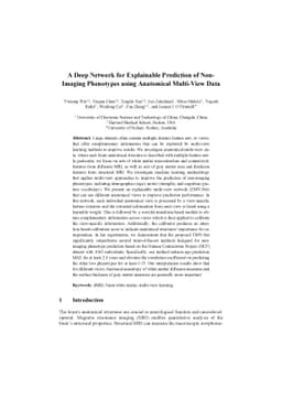 A Deep Network for Explainable Prediction of Non-Imaging Phenotypes
  using Anatomical Multi-View Data