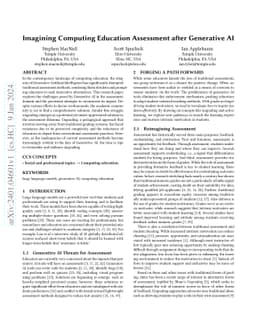 Imagining Computing Education Assessment after Generative AI