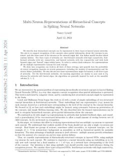 Multi-Neuron Representations of Hierarchical Concepts in Spiking Neural Networks