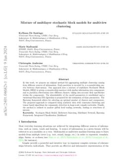 Mixture of multilayer stochastic block models for multiview clustering