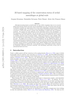 AI-based Mapping of the Conservation Status of Orchid Assemblages at
  Global Scale