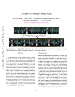 Jump Cut Smoothing for Talking Heads