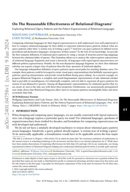 On The Reasonable Effectiveness of Relational Diagrams: Explaining
  Relational Query Patterns and the Pattern Expressiveness of Relational
  Languages