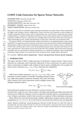 CoNST: Code Generator for Sparse Tensor Networks