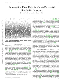 Information Flow Rate for Cross-Correlated Stochastic Processes