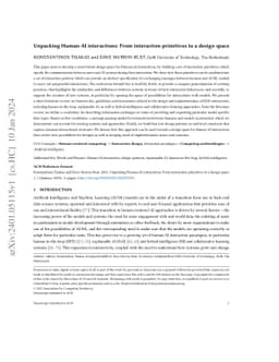Unpacking Human-AI interactions: From interaction primitives to a design
  space