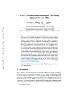 MISS: A Generative Pretraining and Finetuning Approach for Med-VQA