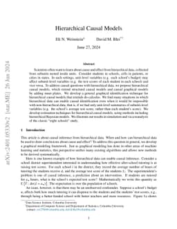 Hierarchical Causal Models