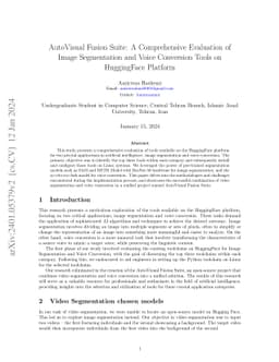 AutoVisual Fusion Suite: A Comprehensive Evaluation of Image
  Segmentation and Voice Conversion Tools on HuggingFace Platform
