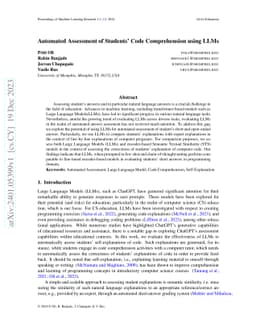 Automated Assessment of Students' Code Comprehension using LLMs