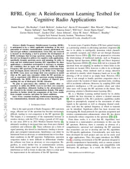 RFRL Gym: A Reinforcement Learning Testbed for Cognitive Radio
  Applications