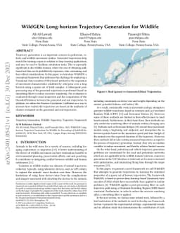 WildGEN: Long-horizon Trajectory Generation for Wildlife