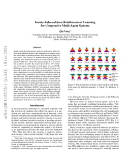 Innate-Values-driven Reinforcement Learning for Cooperative Multi-Agent
  Systems