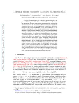 A general theory for robust clustering via trimmed mean