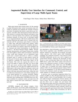 Augmented Reality User Interface for Command, Control, and Supervision
  of Large Multi-Agent Teams