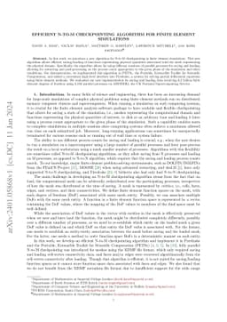 Efficient N-to-M Checkpointing Algorithm for Finite Element Simulations