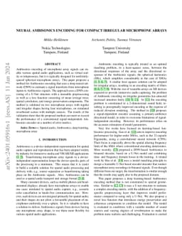 Neural Ambisonics encoding for compact irregular microphone arrays