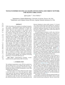 Wavelet-Inspired Multiscale Graph Convolutional Recurrent Network for
  Traffic Forecasting