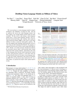 Distilling Vision-Language Models on Millions of Videos